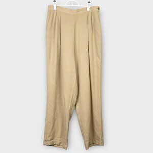Vintage Marks & Spencer High Rise Pleated Wool Blend Pants Camel